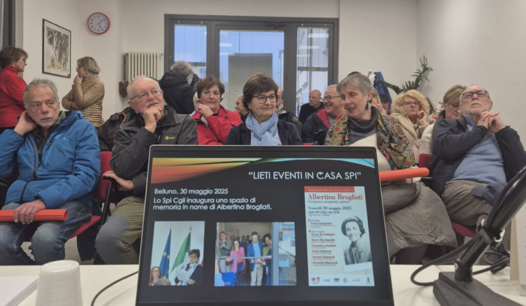 Un'immagine dell'assemblea generale Spi Cgil Belluno
